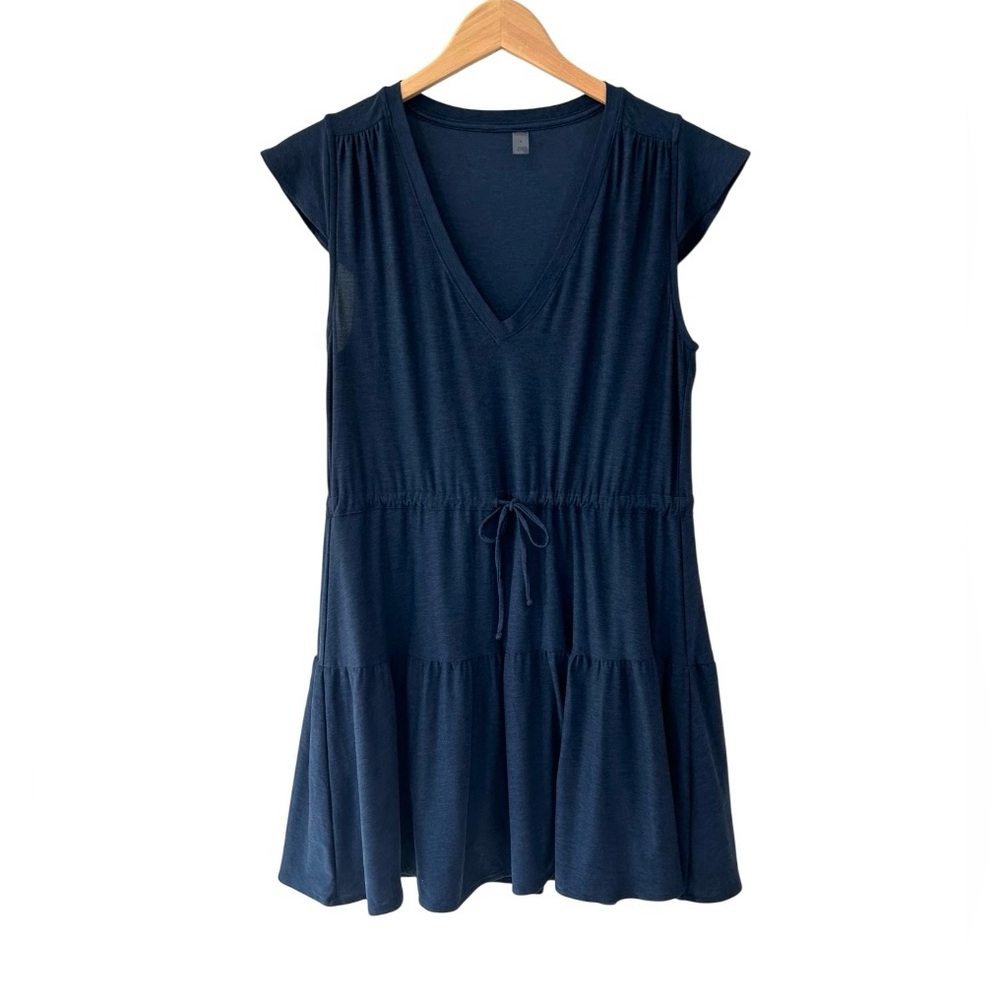 Beyond Yoga Featherweight Spacedye Out and About mini Dress S navy